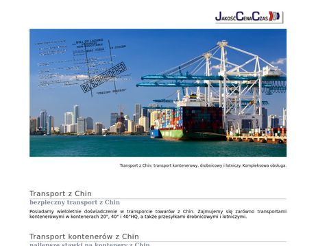 Transport morski i lotniczy z Chin