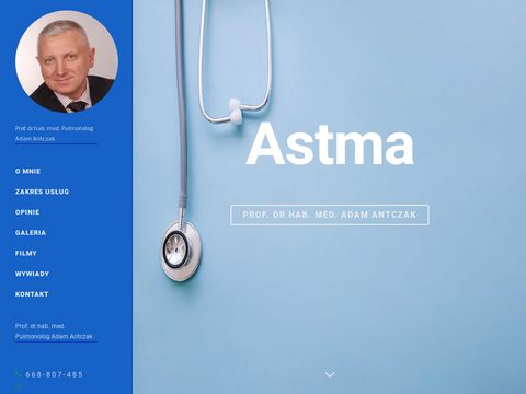 Prof Adam Antczak - astma Łódź