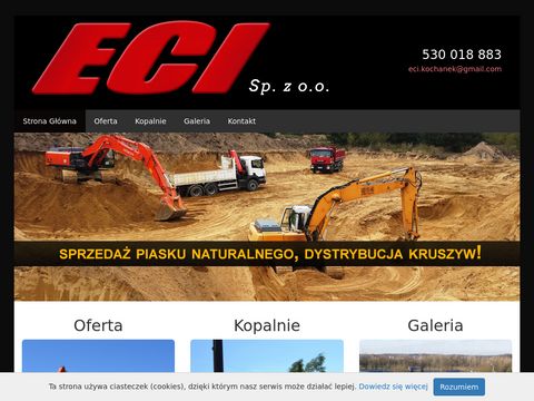 ECI sprzedaż piasku małopolskie