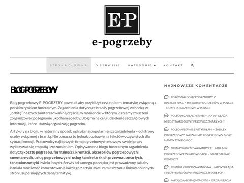 E-pogrzeby.pl zakład pogrzebowy blog