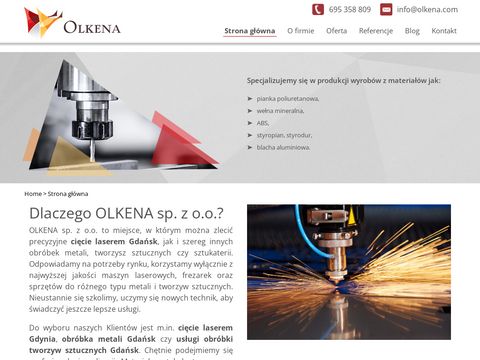 Olkena.com - gięcie blach Gdańsk