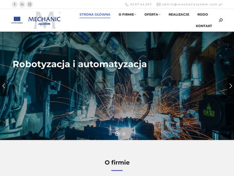 Mechanicsystem.com.pl - roboty spawalnicze
