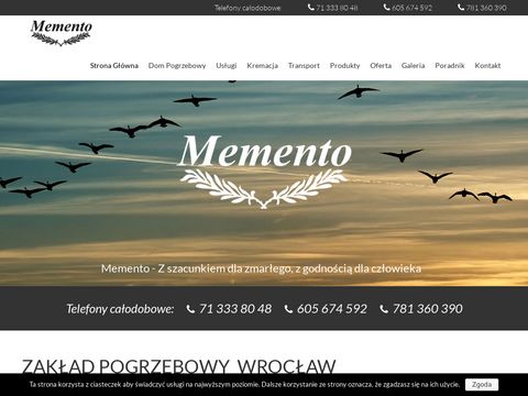 Memento-wroc.pl usługi pogrzebowe