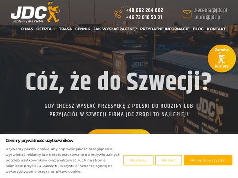 Jdc24.pl - transport ze Szwecji do Polski