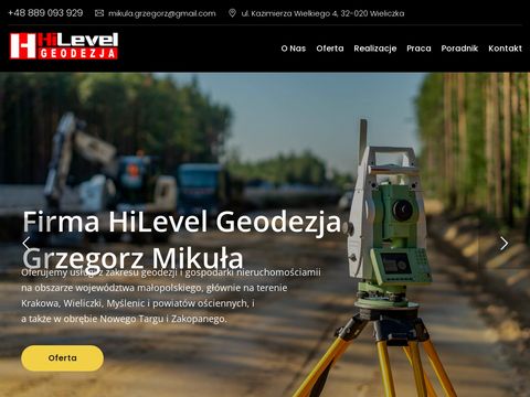 Hilevelgeodezja.pl usługi geodezyjne