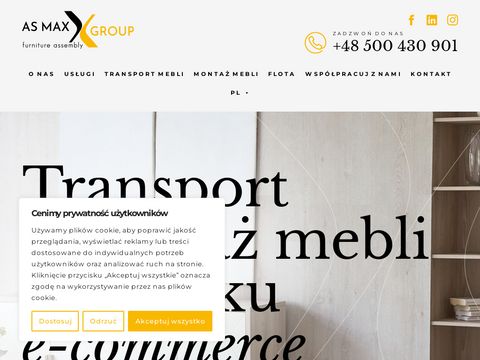 Asmaxgroup.com - transport mebli do Francji