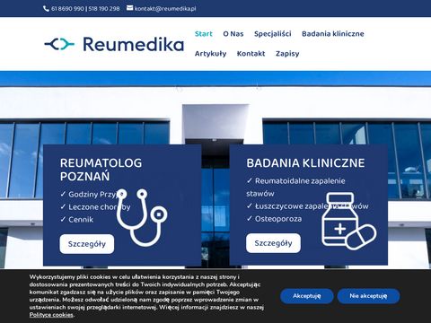 Reumedika.pl - bardzo dobry reumatolog Poznań