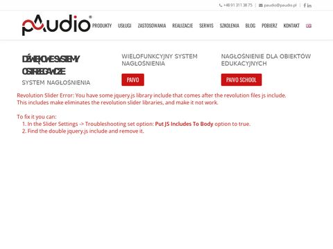 Paudio.pl - dźwiękowy system ostrzegawczy